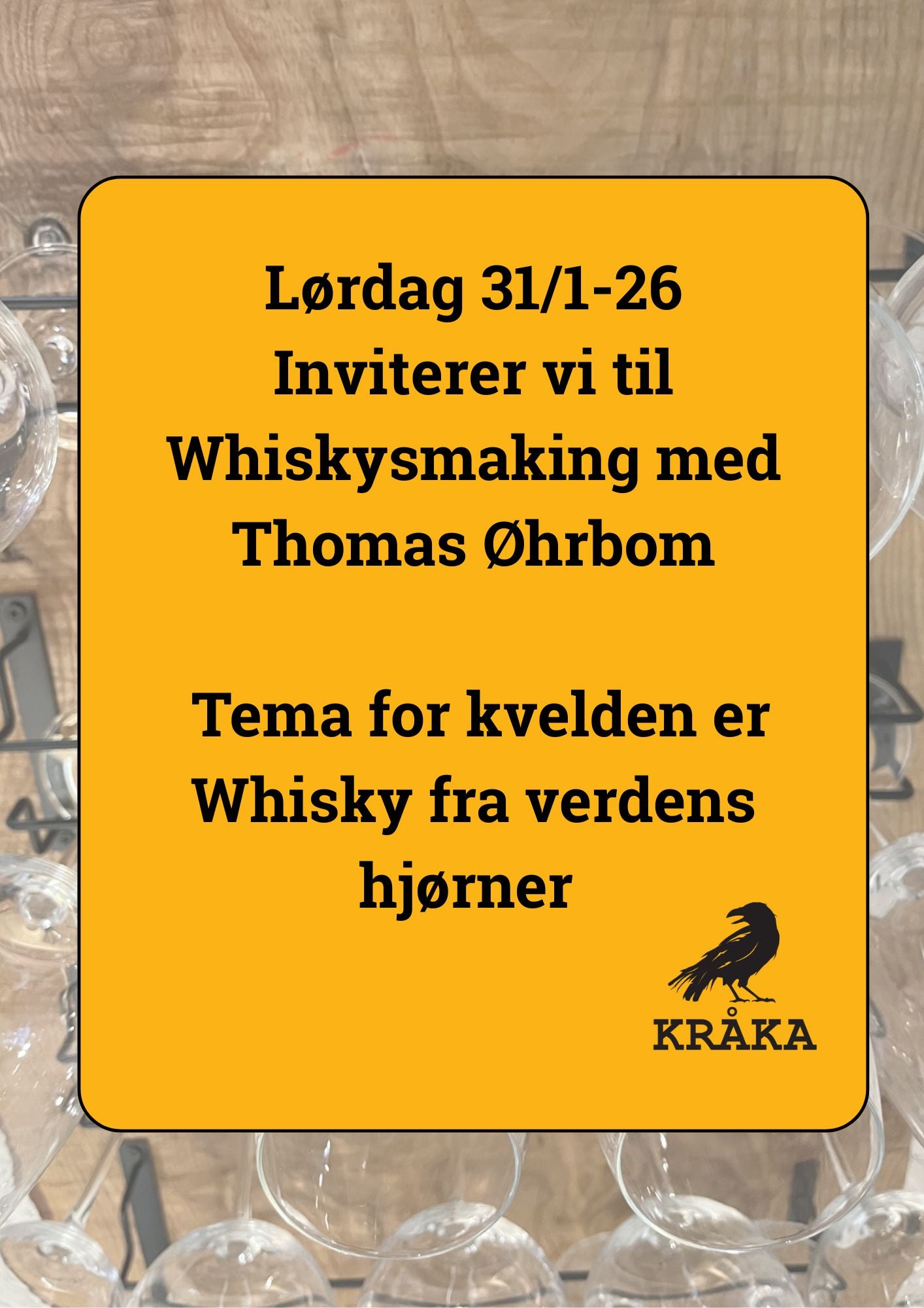 WHISKYSMAKING - WHISKY FRA VERDENS HJØRNER - LØRDAG 31/1-26